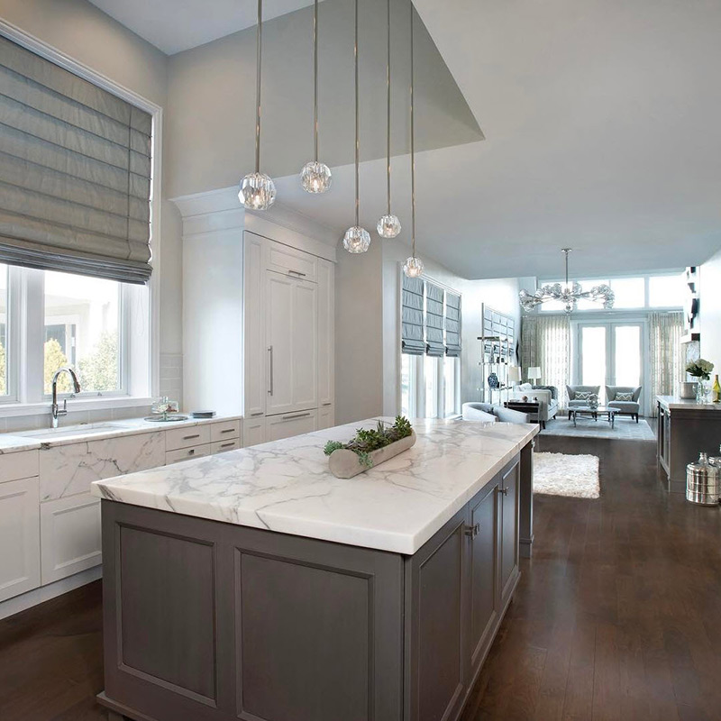 dark wood floor in kitchen