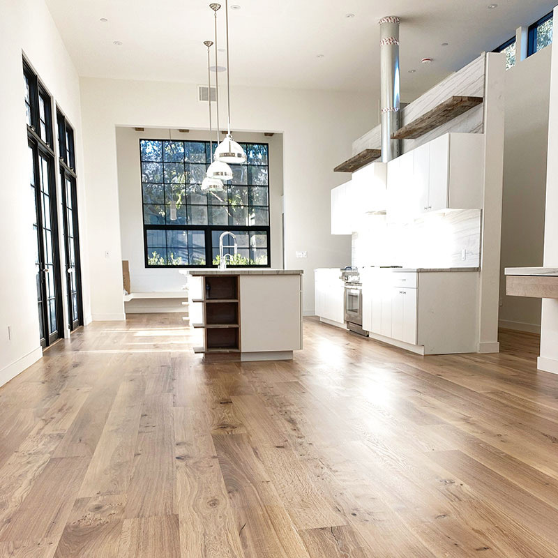 white oak wood floor kitchen