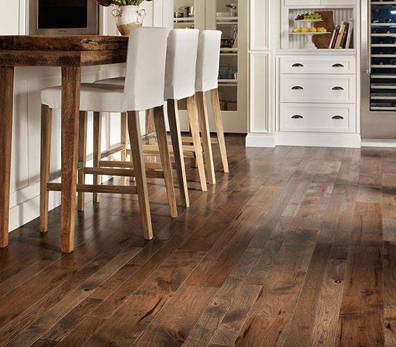 wood floor in kitchen