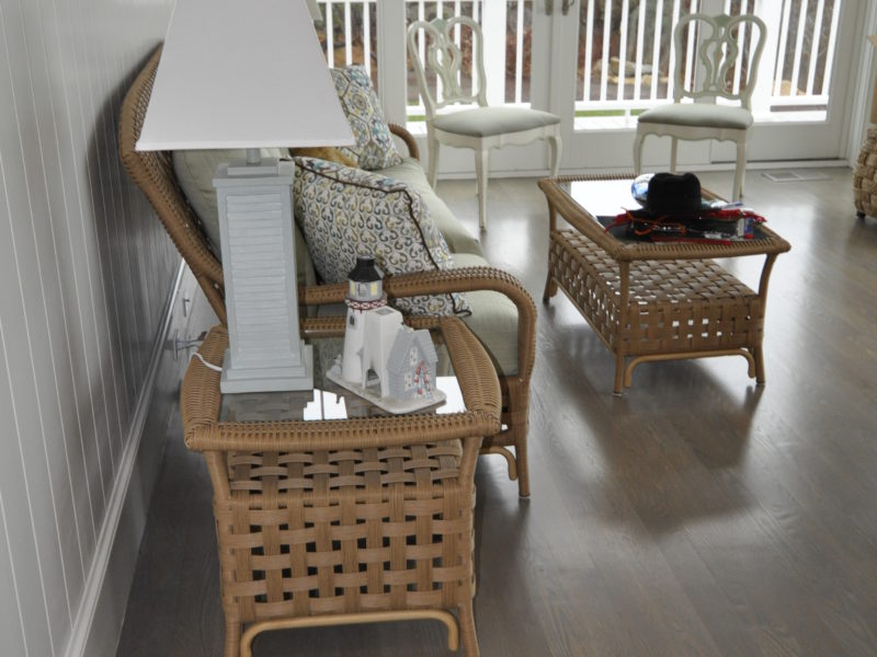 Grey stained hardwood floor