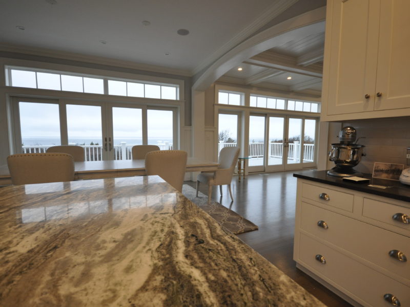 Kitchen wood grey flooring