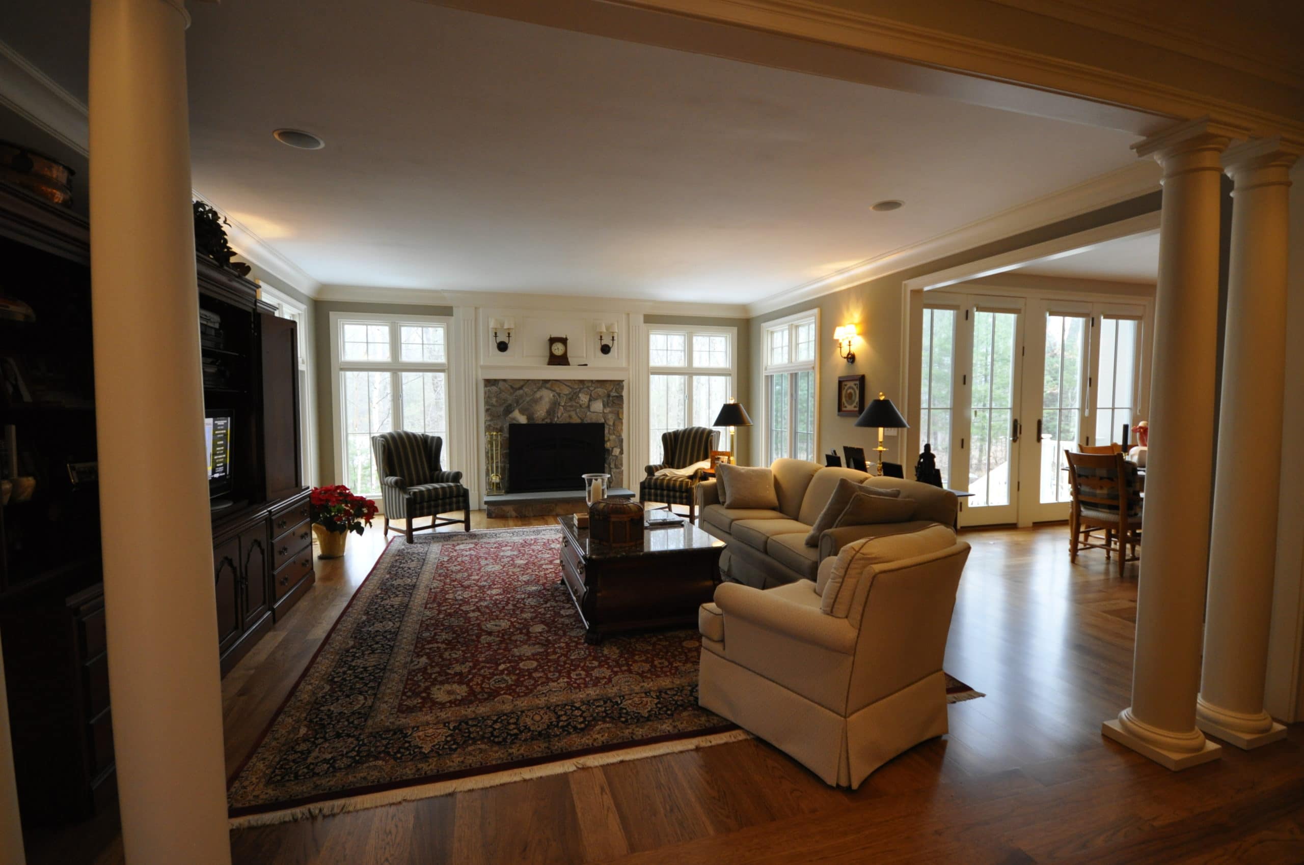 Stained Hickory floor Boston