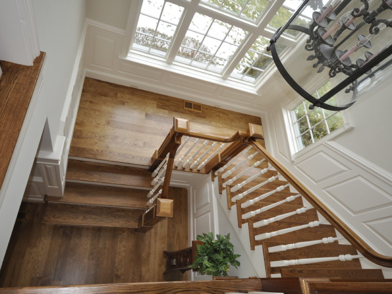 Stained Hickory stairs Boston