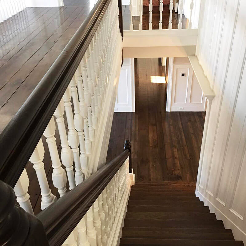 Dark Stained Stairs