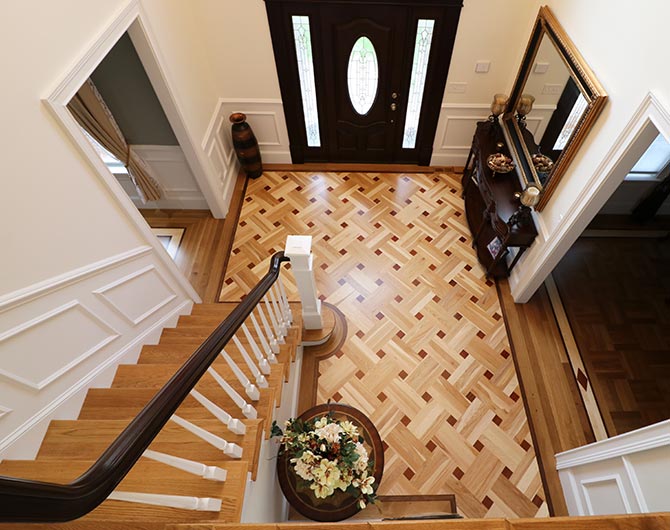 hardwood floor installation and refinishing project in Braintree, MA